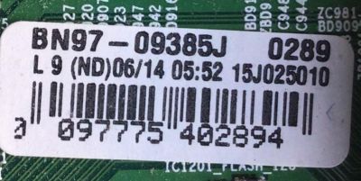 MAIN PARA SMART TV SAMSUNG / NUMERO DE PARTE BN94-08383J / BN41-02346B / BN9418383J / 08383J / BN97-09385J / PANEL CY-JJ050BGNV1H / DISPLAY V500HJ3-PE1 REV.C1 / MODELO HG50ND470SFXZA JY01 - Imagen 2